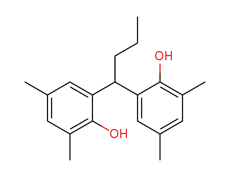 Molecular Structure of 3772-23-4 (2,2'-butylidenebis[4,6-xylenol])
