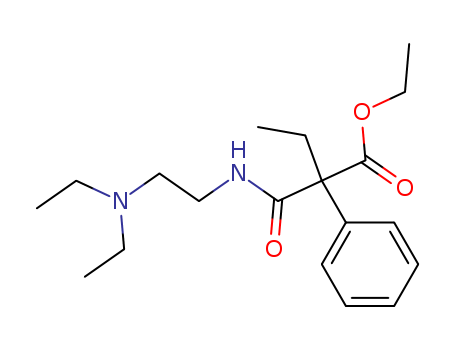 Benzeneacetic acid, a-[[[2-(diethylamino)ethyl]amino]carbonyl]-a-ethyl-, ethyl ester