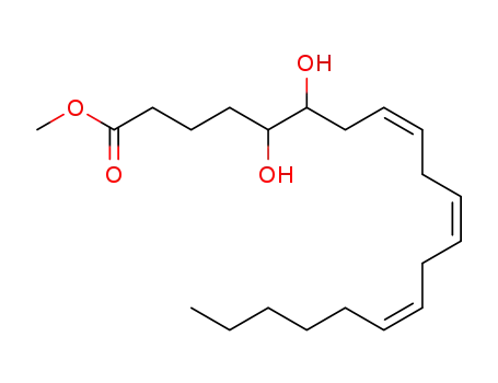 Molecular Structure of 201991-68-6 ((8Z,11Z,14Z)-5,6-Dihydroxy-icosa-8,11,14-trienoic acid methyl ester)