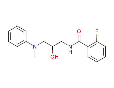 Molecular Structure of 59772-70-2 (2-fluoro-N-[2-hydroxy-3-(methylphenylamino)propyl]benzamide)