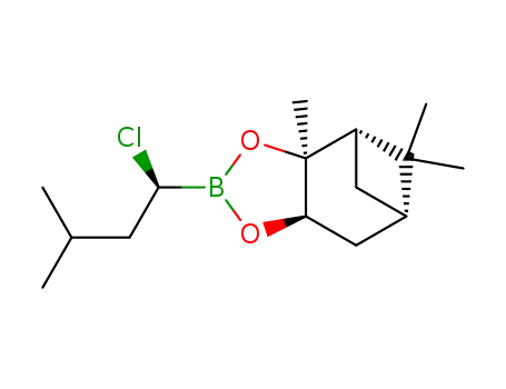 Molecular Structure of 85167-14-2 ((3aS,4S,6S,7aR)-2-[(1S)-1-chloro-3-methylbutyl]-3a,5,5-trimethylhexahydro-4,6-methano-1,3,2-benzodioxaborole)