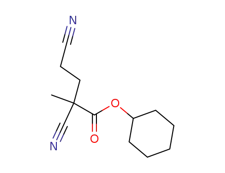 Molecular Structure of 125847-81-6 (2,4-dicyano-2-methylbutanoic acid cyclohexyl ester)