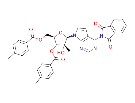 4-phthalimido-7-[3',5'-di-O-(4-methylbenzoyl)-2'-C-methyl-β-D-ribofuranosyl]-7H-pyrrolo[2,3-d]pyrimidine