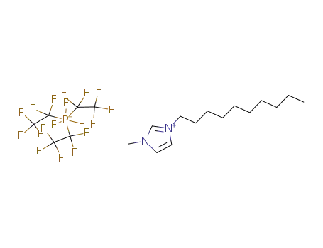 Molecular Structure of 916807-26-6 (1-decyl-3-methylimidazolium tris(pentafluoroethyl)trifluorophosphate)