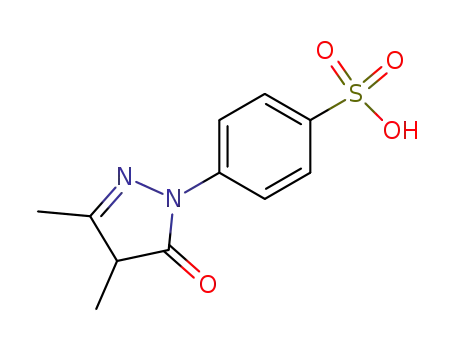 Molecular Structure of 38254-74-9 (p-(4,5-dihydro-3,4-dimethyl-5-oxo-1H-pyrazol-1-yl)benzenesulphonic acid)