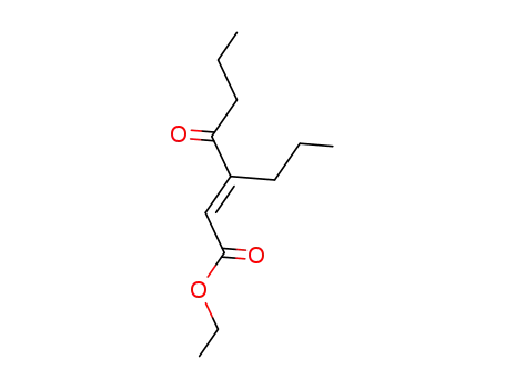 Molecular Structure of 73368-65-7 ((E)-ethyl 4-oxo-3-propyl-2-hepten-1-oate)