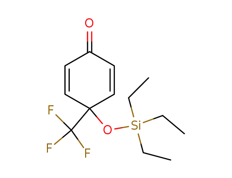 Molecular Structure of 120120-28-7 (4-(triethylsiloxy)-4-(trifluoromethyl)-2,5-cyclohexadien-1-one)