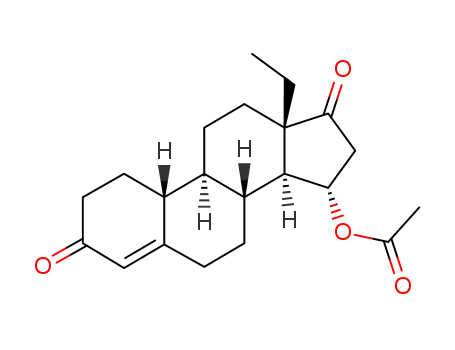 Molecular Structure of 104933-97-3 (15α-Acetoxy-18-methyl-4-estren-3,17-dion)