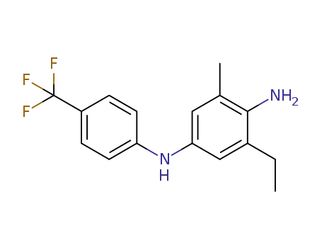 Molecular Structure of 1616514-79-4 (3-ethyl-5-methyl-N<sup>1</sup>-[4-(trifluoromethyl)phenyl]benzene-1,4-diamine)
