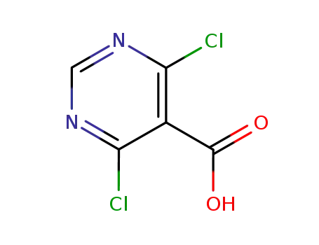 Molecular Structure of 87600-98-4 (4,6-dichloropyrimidine-5-carboxylic acid)