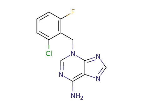 Molecular Structure of 68220-23-5 (3H-Purin-6-amine, 3-[(2-chloro-6-fluorophenyl)methyl]-)
