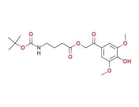 Molecular Structure of 284043-14-7 (4-<i>tert</i>-butoxycarbonylamino-butyric acid 2-(4-hydroxy-3,5-dimethoxy-phenyl)-2-oxo-ethyl ester)