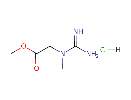Molecular Structure of 132478-02-5 (Glycine, N-(aMinoiMinoMethyl)-N-Methyl-, Methyl ester, Monohydrochloride)