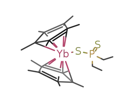 Molecular Structure of 115018-02-5 (((CH<sub>3</sub>)5C<sub>5</sub>)2Yb(S<sub>2</sub>P(C<sub>2</sub>H<sub>5</sub>)2))