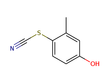 3774-54-7,m-cresol thiocyanate,Thiocyanicacid, 4-hydroxy-o-tolyl ester (6CI,7CI,8CI); m-Cresol, 4-thiocyanato- (8CI);2-Methyl-4-hydroxyphenyl thiocyanate; 3-Methyl-4-thiocyanophenol;4-Thiocyano-m-cresol; NSC 31039; NSC 4679