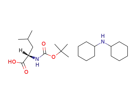 Molecular Structure of 52657-56-4 (N-(tert-butoxycarbonyl)-L-leucine, compound with dicyclohexylamine (1:1))