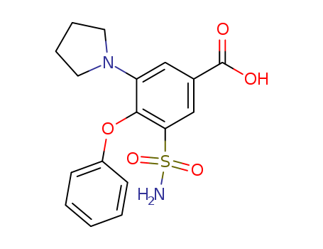 Benzoic acid, 3-(aminosulfonyl)-4-phenoxy-5-(1-pyrrolidinyl)-