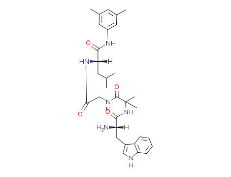 Molecular Structure of 271770-12-8 (Trp-Aib-Gly-Leu-NH-C<sub>6</sub>H<sub>3</sub>(3,5-Me<sub>2</sub>))