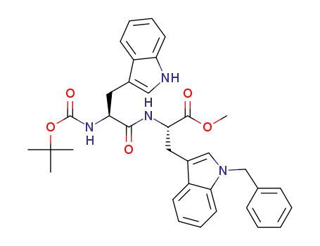 Molecular Structure of 1256796-96-9 (methyl N-[N-(tert-butoxycarbonyltryptophyl)]-1-benzyltryptophanate)