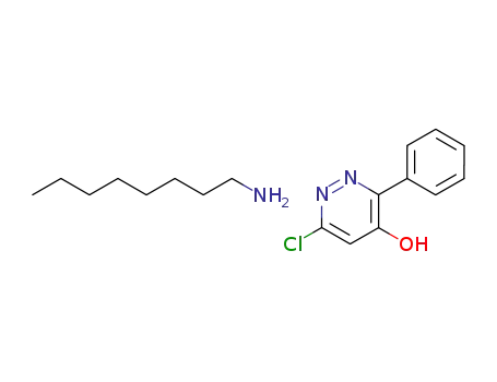 Molecular Structure of 60329-61-5 (6-chloro-3-phenylpyridazin-4-ol, compound with octylamine (1:1))