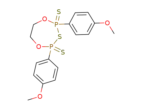 Molecular Structure of 147819-28-1 (2,4-bis(4-methoxyphenyl)-1,5,3,2,4-dioxathiadiphosphepane 2,4-disulfide)