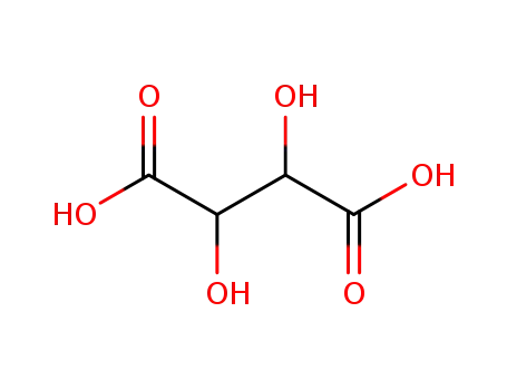 Molecular Structure of 526-83-0 (D(-)-Tartaric acid)