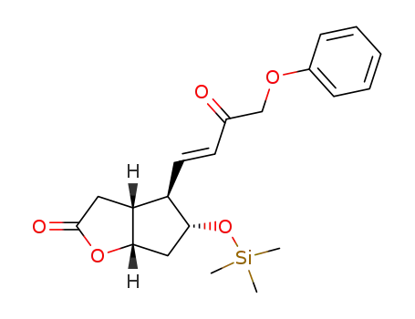 Molecular Structure of 871669-30-6 (7α-trimethylsilyloxy-6β-(3'-oxo-4'-phenoxy-1'E-butenyl)-2-oxabicyclo<3.3.0>octan-3-one)