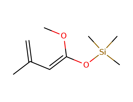 Molecular Structure of 76927-59-8 ((E)-((1-methoxy-3-methylbuta-1,3-dien-1-yl)oxy)trimethylsilane)