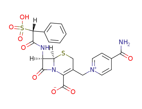 (6R,7R)-3-[(4-Carbamoylpyridin-1-ium-1-yl)methyl]-8-oxo-7-[[(2R)-2-phenyl-2-sulfoacetyl]amino]-5-thia-1-azabicyclo[4.2.0]oct-2-ene-2-carboxylate