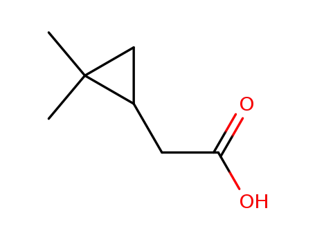 Molecular Structure of 68258-20-8 (2-(2,2-dimethylcyclopropyl)acetic acid)