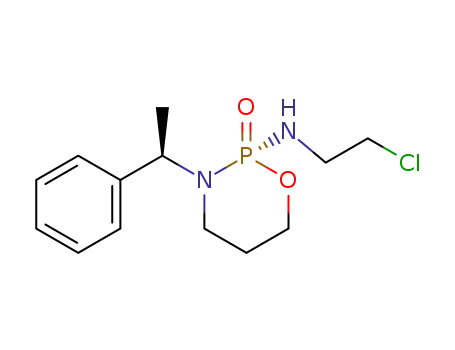 (2-chloro-ethyl)-[(<i>S</i>)-2-oxo-3-((<i>R</i>)-1-phenyl-ethyl)-2λ<sup>5</sup>-[1,3,2]oxazaphosphinan-2-yl]-amine