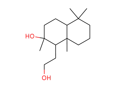 Molecular Structure of 55881-96-4 (decahydro-2-hydroxy-2,5,5,8a-tetramethylnaphthalene-1-ethanol)