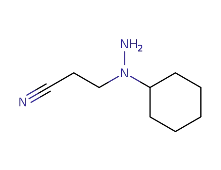 Molecular Structure of 3956-37-4 (1-Cyclohexyl-1-(β-cyanethyl)-hydrazin)