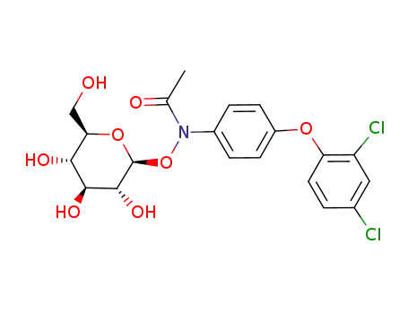Molecular Structure of 98911-24-1 (1-O-{acetyl[4-(2,4-dichlorophenoxy)phenyl]amino}-beta-D-glucopyranose)