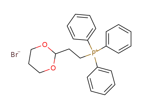 Molecular Structure of 69891-92-5 (2-(1,3-Dioxan-2-yl)ethyltriphenylphosphonium bromide)
