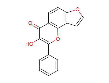 4439-65-0,3-Hydroxy-2-phenyl-4H-furo[2,3-h]-1-benzopyran-4-one,karanjonol;