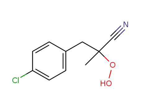 Molecular Structure of 1621652-17-2 (3-(4-chlorophenyl)-2-hydroperoxy-2-methylpropanenitrile)