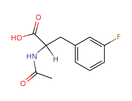 Molecular Structure of 17607-28-2 (N-ACETYL-3-FLUORO-DL-PHENYLALANINE)
