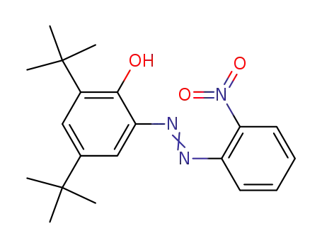 Molecular Structure of 52184-14-2 (2,4-Bis(tert-butyl)-6-[(2-nitrophenyl)azo]phenol)