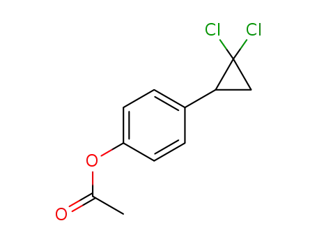 Molecular Structure of 144900-34-5 (4-(2,2-Dichlorocyclopropyl)phenol 1-acetate)