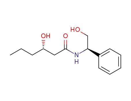 Molecular Structure of 87319-85-5 ((1'R,3S)-3-Hydroxy-N-(2-hydroxy-1-phenylethyl)-hexanamid)