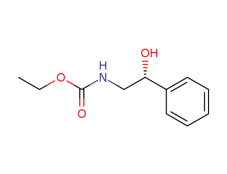 Molecular Structure of 144372-49-6 ((2R)-N-ethoxycarbonyl-2-phenyl-2-hydroxyethylamine)