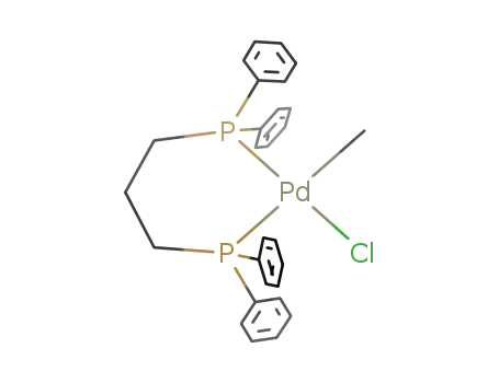 Molecular Structure of 139168-06-2 ([PdCl(CH<sub>3</sub>)(bis(diphenylphosphino)propane)])