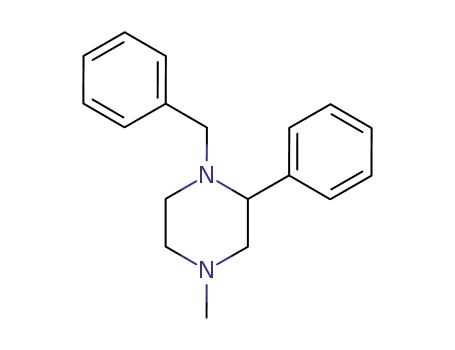 Molecular Structure of 23174-98-3 (Piperazine, 4-methyl-2-phenyl-1-(phenylmethyl)-)