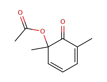 Molecular Structure of 7218-21-5 (2,4-Cyclohexadien-1-one, 6-(acetyloxy)-2,6-dimethyl-)