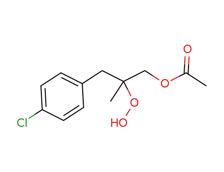 Molecular Structure of 1621652-06-9 (3-(4-chlorophenyl)-2-hydroperoxy-2-methylpropyl acetate)