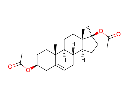 Molecular Structure of 2061-86-1 (17-methylandrost-5-ene-(3beta,17beta)-diol diacetate)