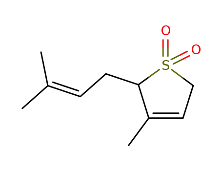 Molecular Structure of 94987-59-4 (2-methyl-4-(3-methyl-3-sulfolen-2-yl)-2-butene)