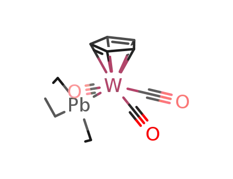 Molecular Structure of 79110-50-2 ((η5-cyclopentadienyl)W(CO)3PbEt3)