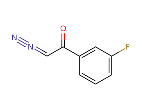 Molecular Structure of 6929-49-3 (Ethanone, 2-diazo-1-(3-fluorophenyl)-)